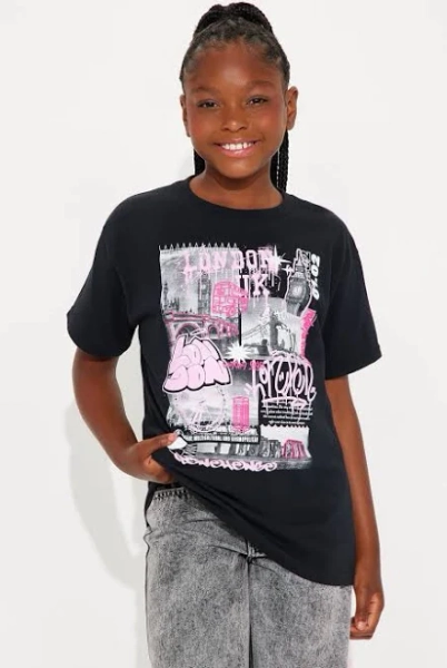Fashion Nova Kids' Mini Life in London Graphic Tee Shirt