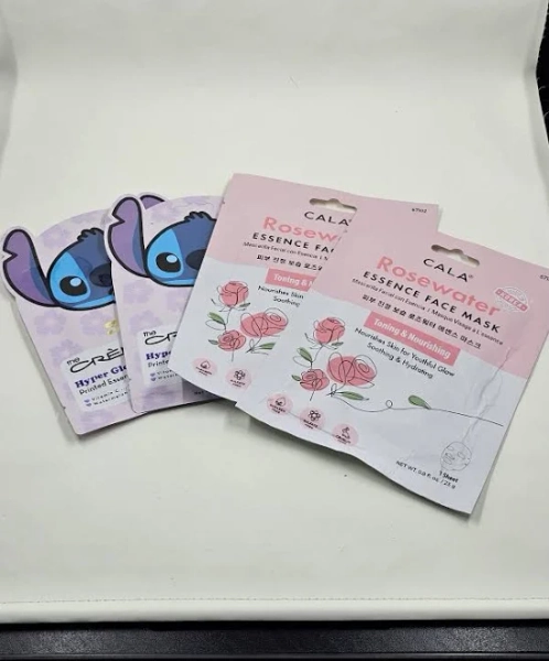 2x Stitch Creme Shop Hyper Glow Printed Sheet Mask 2x Cala Rosewater