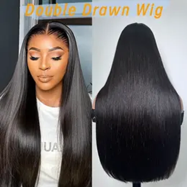 Bangjazz Human Hair Wig Double Drawn Hair Pre Bleached Knots 13X6 HD Lace Front Straight Hair 200% Density Glueless Wigs Brazilian Virgin Human Hair 4More Wig  Summervibes