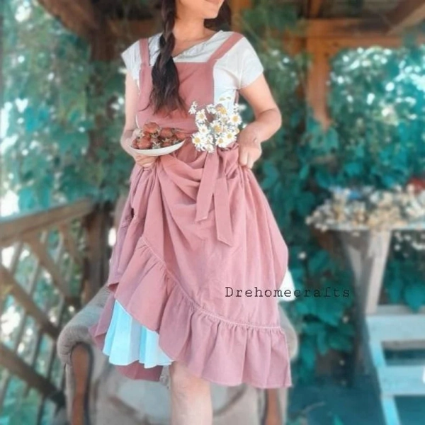 vintage style aprons for women with pockets fancy and cute , garden apron with pocket ,schürze linen, valentine gifts , kitchen apron
