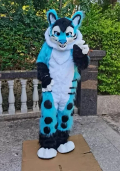 Leopard Husky Dog Mascot Costume Fursuit Halloween Suit Cosplay