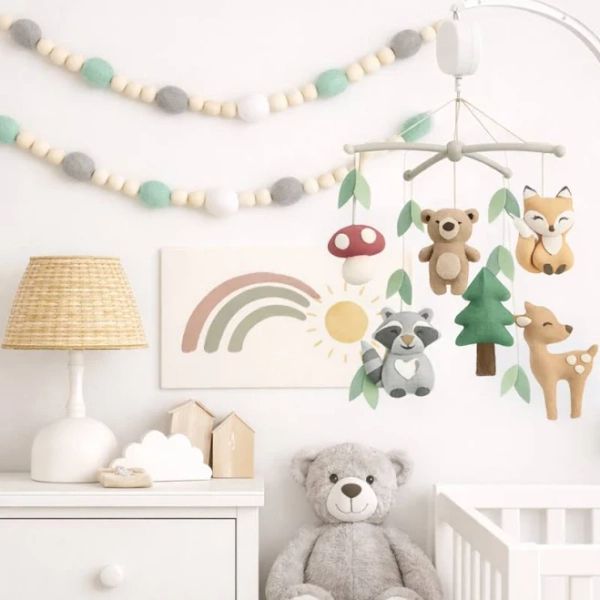 Woodland Friends Cot Mobile & Bunting Set