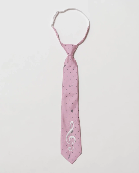 Treble Clef Pink Tie