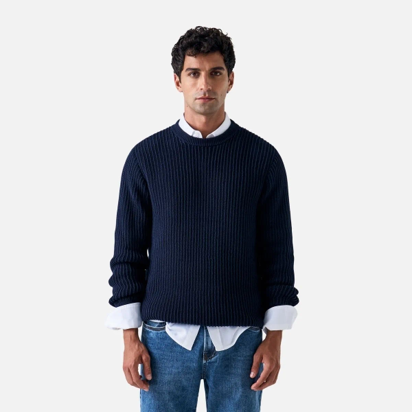 Suéter Cordas Azul Marinho Masculino