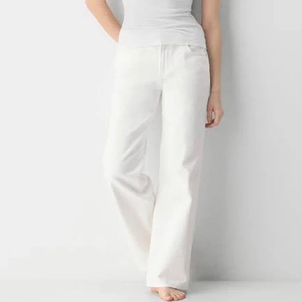 Denim Forum Women's The Farrah Lo-Rise Wide Jean