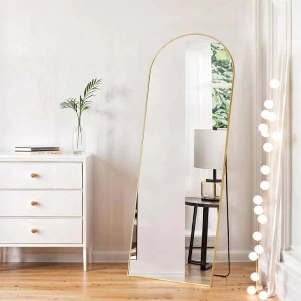Wonder Comfort Arched Full Length Gold Mirror