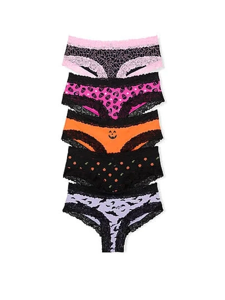 PINK Wink Lace-Trim Cheeky Panties (5-Pack)