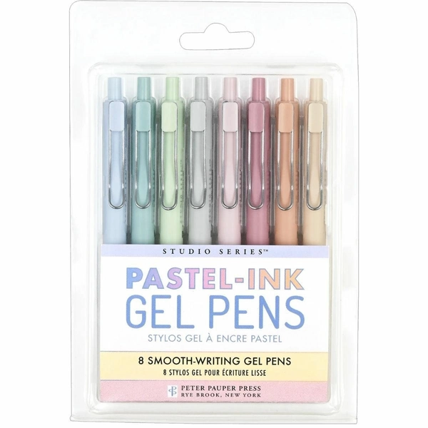 Długopisy żelowe Peter Pauper - odcienie pastelowe - 8 szt.