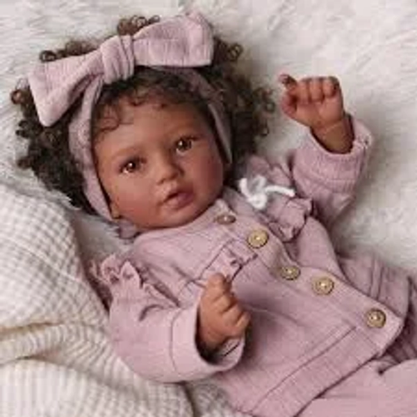 Reborn Baby Dolls Black Girl Callie - 20 Inch Soft Body Realistic Baby Doll H...