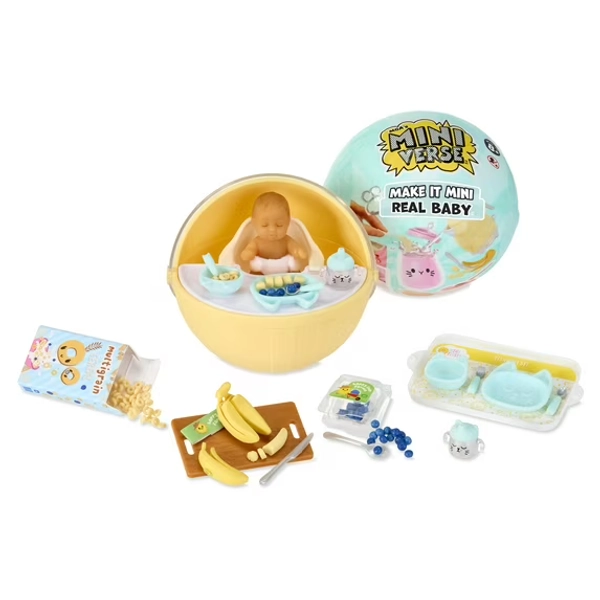 MGA's Miniverse Make It Mini Baby Mini Collectibles - Blind Pack, DIY, Bottles, Replica Food, Not Edible, Collectors, Girls Toy, Realistic Miniature Baby, Gifts 8+