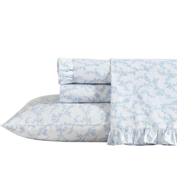 Laura Ashley Victoria Cotton Percale Sheet Set