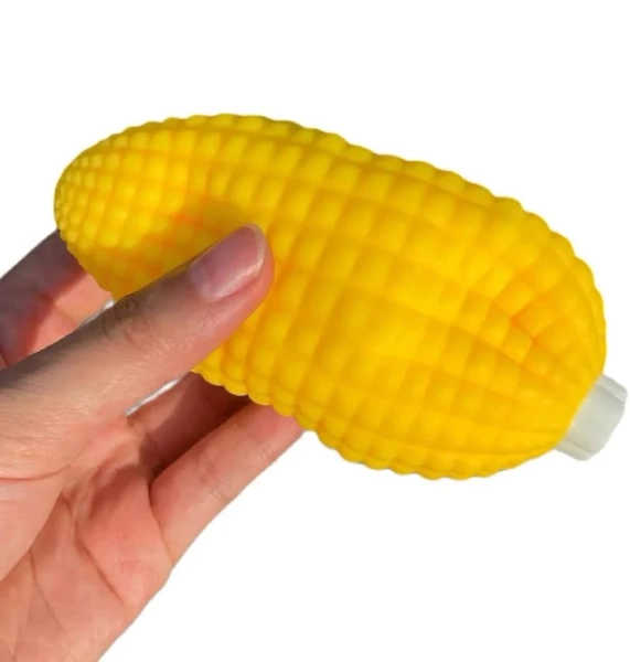 Crunchy Squishy Corn Stress Ball Fidget Toy Handmade Crispy Squeeze Ball Round Blocks Filled ASMR
