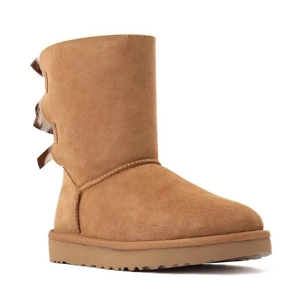 UGG Women's Bailey Bow Short Ruffle Sheepskin Boots