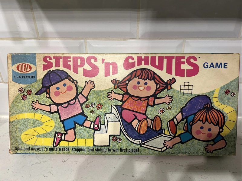 Vintage Buckingham Toys Ideal Steps n Chutes Board Game RARE