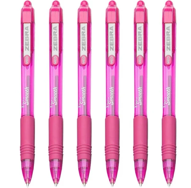 Z-Grip Smooth Retractable Ballpoint Pen Pack of 6