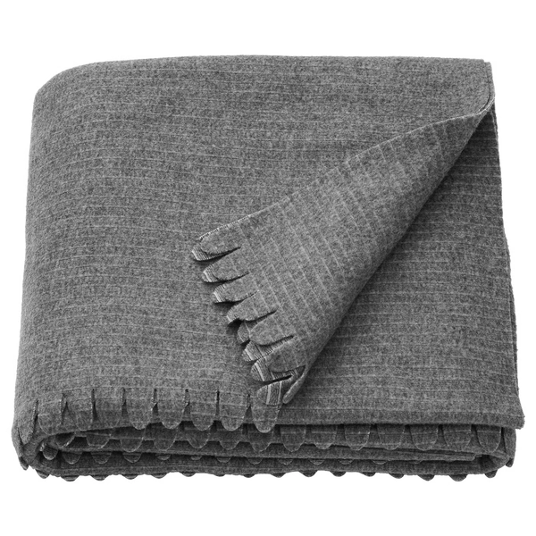 TJÄRBLOMSTER Bedspread - gray 150x210 cm (59x83 ")