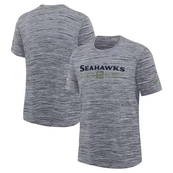 Youth Seattle Seahawks  Nike Wolf Gray 2025 Rivalries Collection Sideline Velocity Dri-FIT T-Shirt