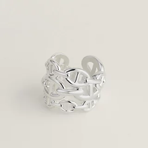 Bague Chaîne d'ancre Enchaînée, grand modèle | Hermès France