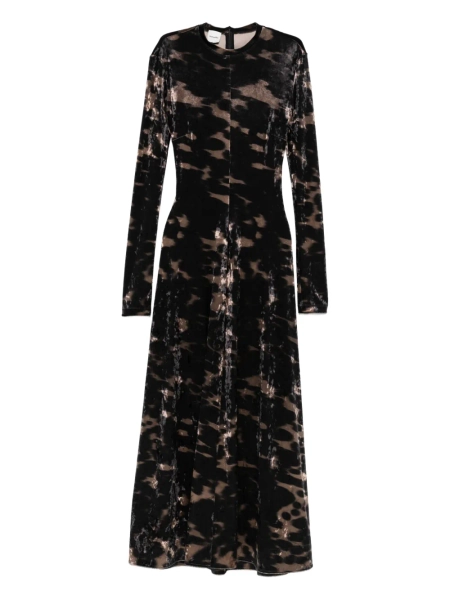 Nanushka robe en velours à motif tie dye | XS