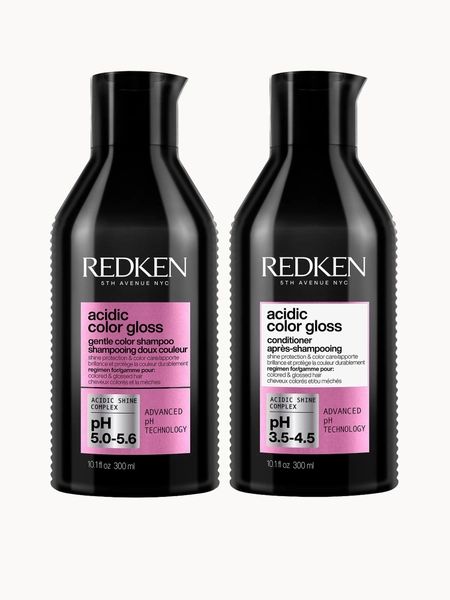 Redken Acidic Color Gloss Shampoo and Conditioner 300ml, Colour Protection Routine for Glass-Like Shine | LOOKFANTASTIC