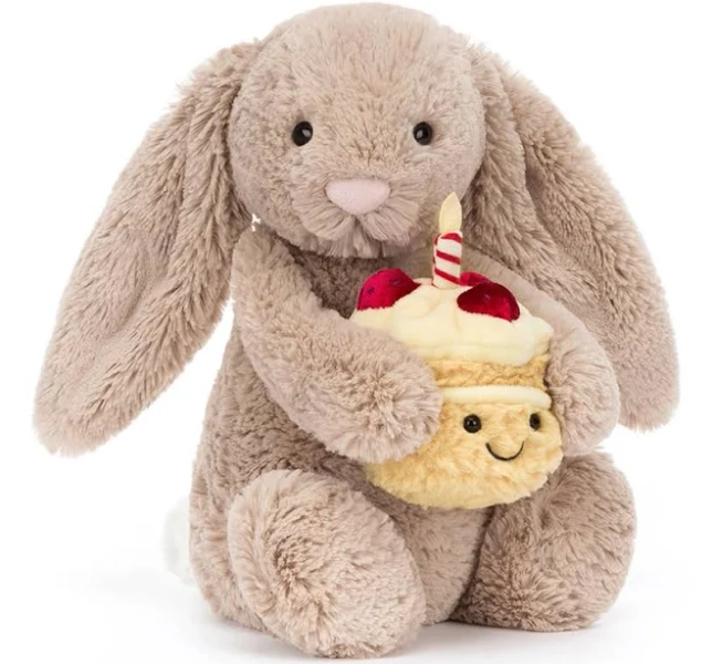 Jellycat Bashful Beige Birthday Bunny