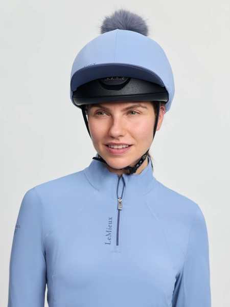 Classique Pom Hat Silk Powder Blue One Size