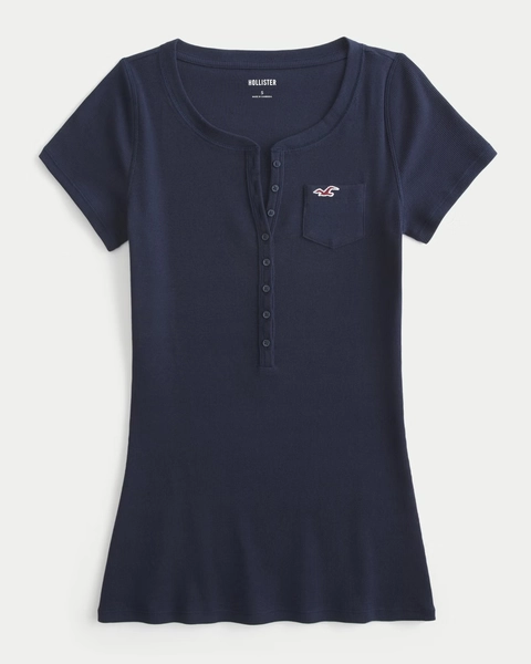 Short-Sleeve Pocket Henley