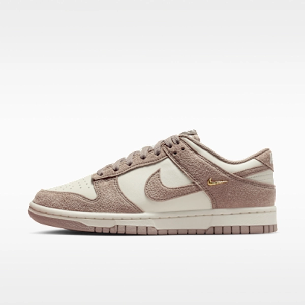 Nike Dunk Low Suede Women's Shoes - Sail/Metallic Gold/Malt - Size 6