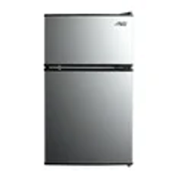 Arctic King 3.2 Cu Ft Two Door Mini Fridge With Freezer Stainless Steel - Energy star certified, compact and efficient for dorms, offices, and small spaces