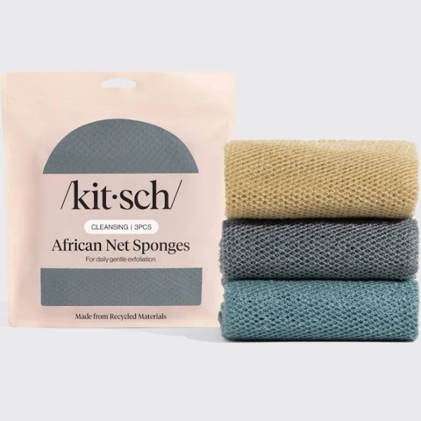 Kitsch Aqua Grey African Net Sponge