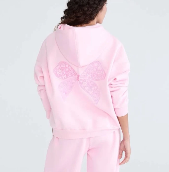 Aeropostale Women's Cloud Soft Embroidered Cotton Hoodie