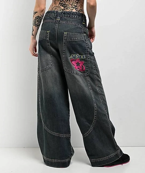 A.LAB Analog Curved Rave Jeans