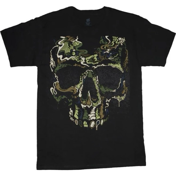 Men's Camo Skull Graphic T-Shirt