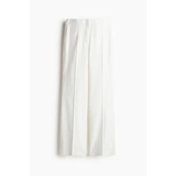 H & M - Bootcut linen-blend trousers - White
