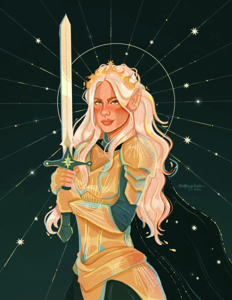 Aelin *gold Foil Print* - Etsy