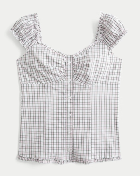 On/Off-the-Shoulder Ruffle Trim Top