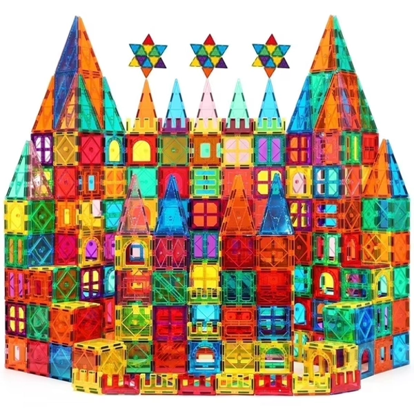 Magnetic Tiles for Kids,Educational Magnetic Building Blocks for Boys Girls, STEM Preschool Kidergarten Learning Toys