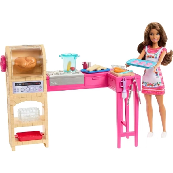 Barbie and Teresa Recipe for Friendship Doll and Kitchen Playset with 20+ Accessories