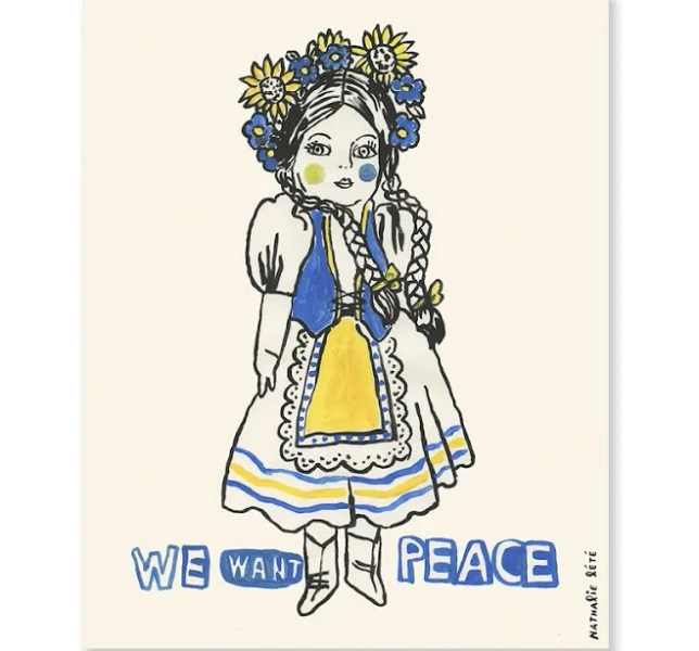 Ukrainian Girl, We Want Peace Print
