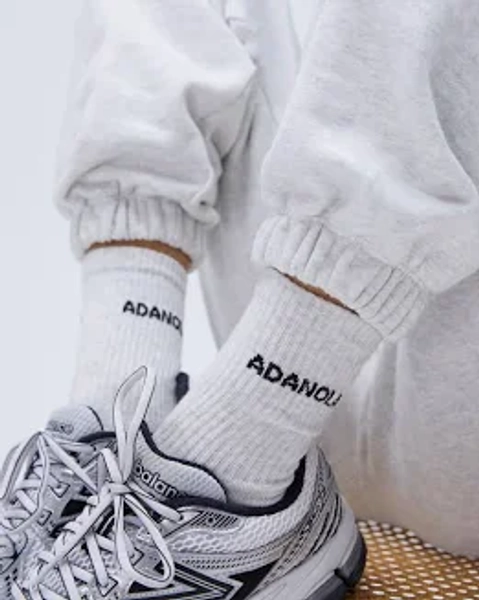 Adanola Women's Light Grey Melange Socks