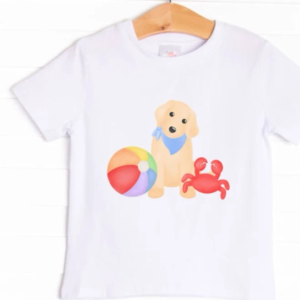 Stitchy Fish Boy's Barks On The Beach Graphic T-Shirt