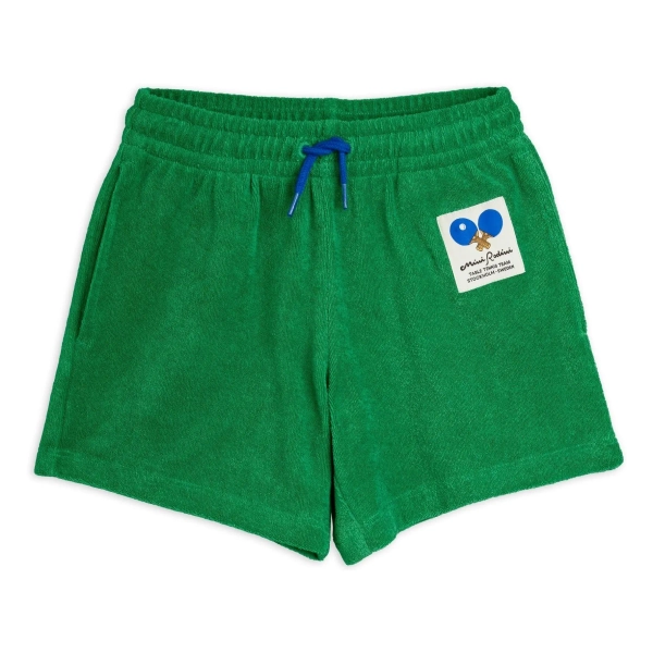 Organic cotton terry Ping Pong shorts | Green