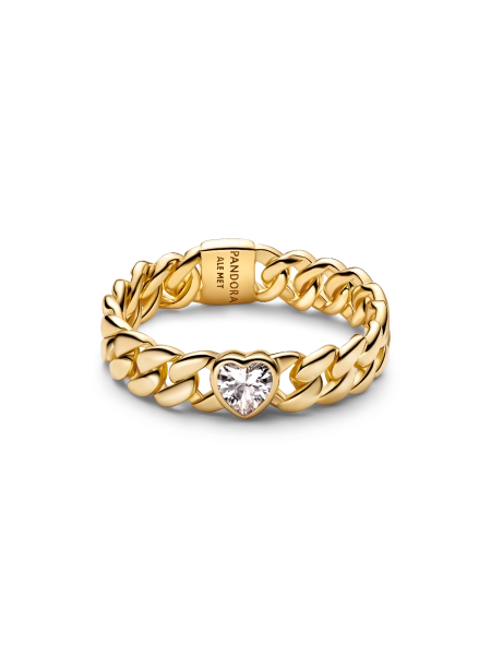 Heart Cuban Chain Ring