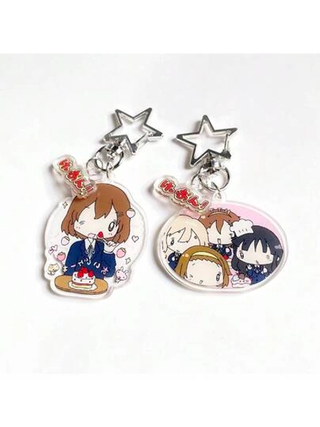 1pc Acrylic Keychain, Cute Girl, Heart, Casual, Fashion, Girlfriend, Accessory, Party, School, Company Event, All Season Halloween Accessories Teachers Day Christmas Gift Ideas Bag Charms Car Accessories Sister