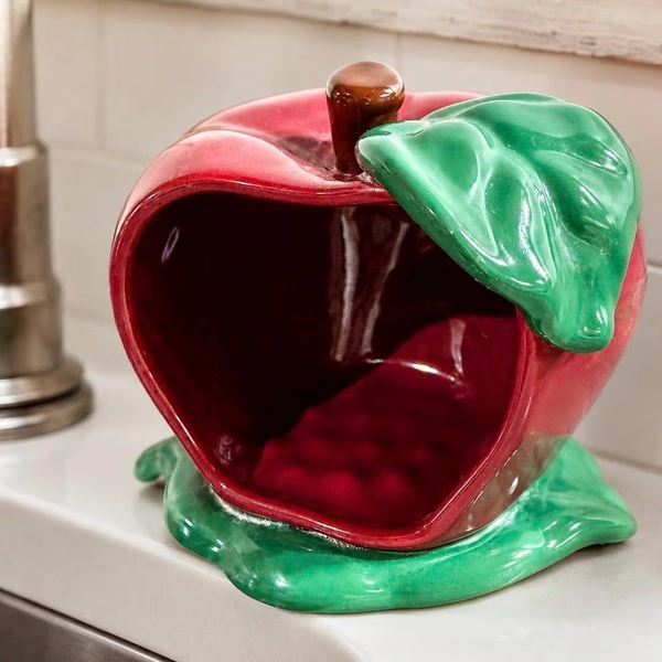 KITCHEN: Apple Ceramic Sponge Holder