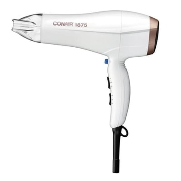 Conair Double Ceramic Technology Hair Dryer with Concentrator  1875 Watts  Metallic 565DCR