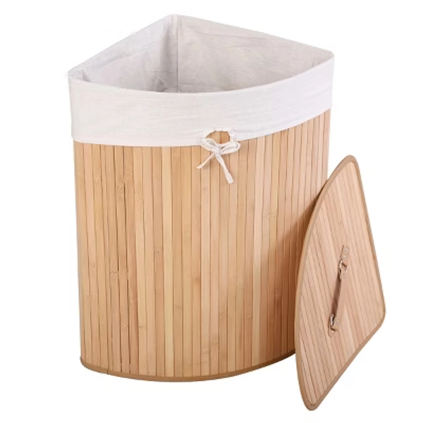 Costway Bamboo Hamper Laundry Basket Washing Clothes Storage Bin