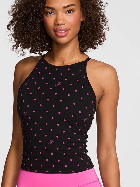 All-Day Cotton High-Neck Bra Tank