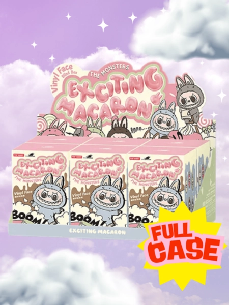 POP MART 100% Authentic Labubu The Monsters – Exciting Macaron Vinyl Face Blind Box (Full Case, 6 Boxes)