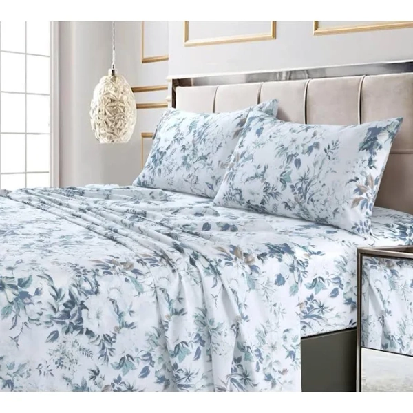 Tribeca Living Vernazza Printed Extra Deep Pocket Sheet Set